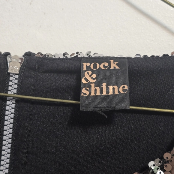 Rock & Shine Sequin Short Sleeve Cocktail Dress - Bronze - Picture 4 of 8